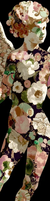 Free angel bookmark featuring dark palette angel